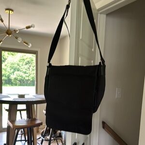 Dolce & Gabbana Black Messenger Bag with Textured Design